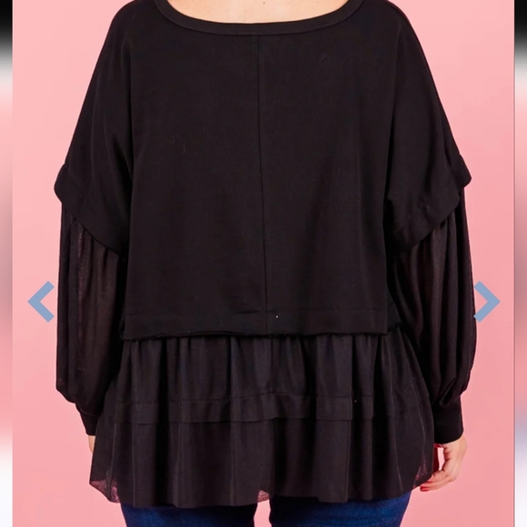 Chic Soul Black Layered Blouse - Picture 6 of 10